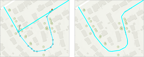 Reshape a line feature